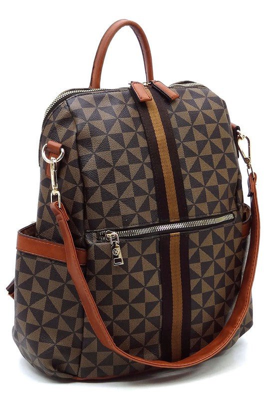 PM Monogram Striped Convertible Backpack - Coeur de la Mode
