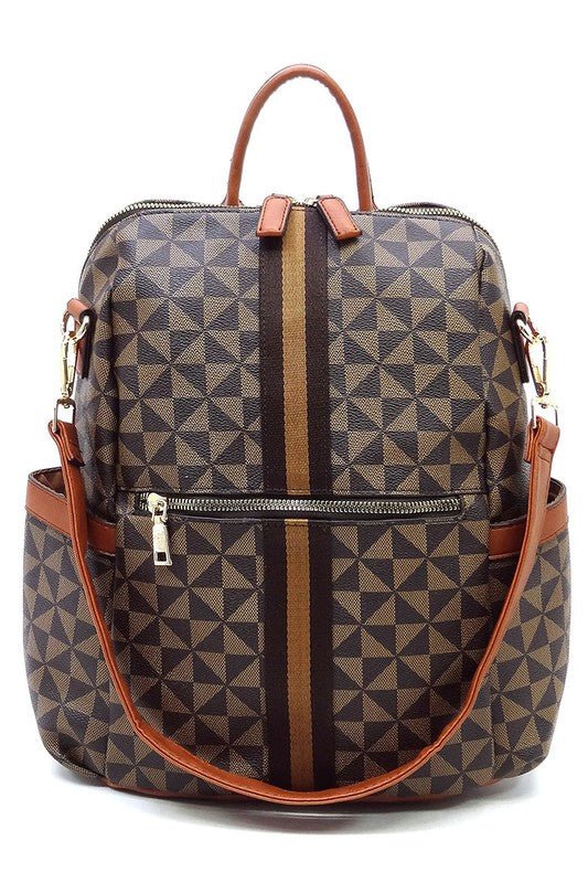 PM Monogram Striped Convertible Backpack - Coeur de la Mode