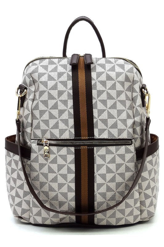 PM Monogram Striped Convertible Backpack - Coeur de la Mode