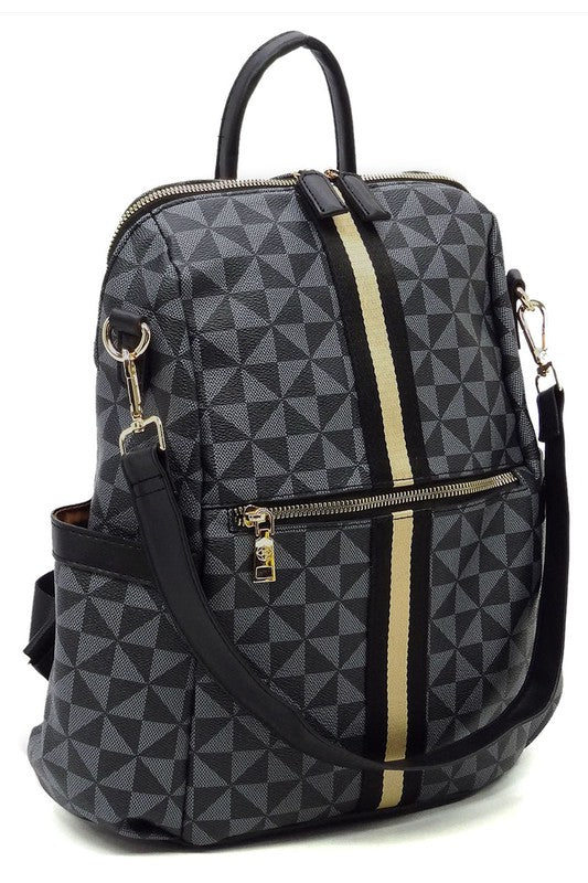 PM Monogram Striped Convertible Backpack - Coeur de la Mode