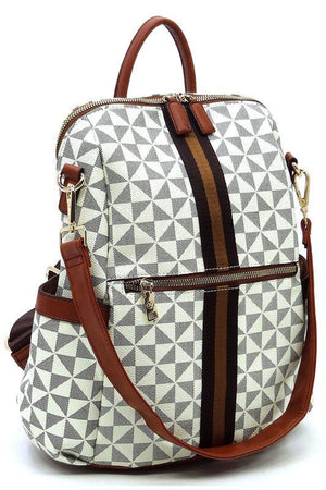 PM Monogram Striped Convertible Backpack - Coeur de la Mode