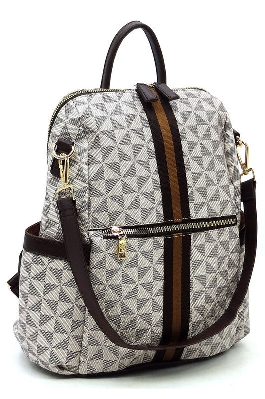 PM Monogram Striped Convertible Backpack - Coeur de la Mode