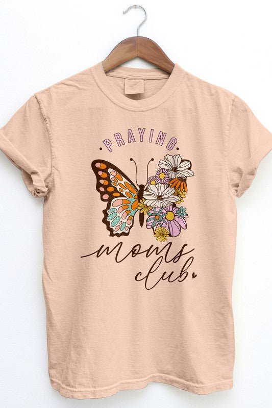Praying Moms Club, Retro Vintage Garment Dye Tee - Coeur de la Mode