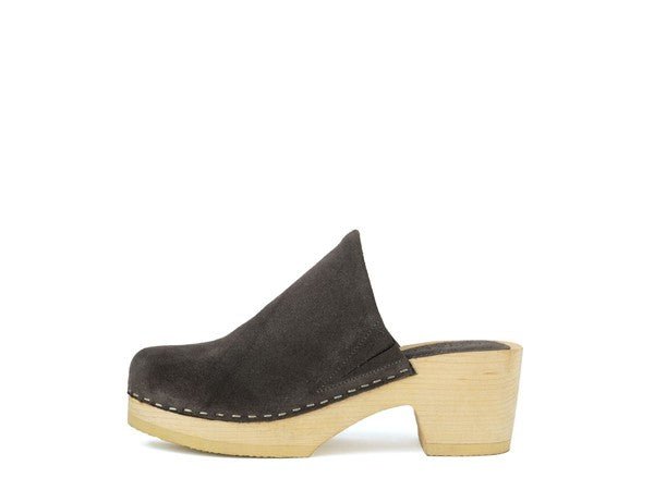 RAG & CO DARCIE TAUPE SUEDE CLOGS - Coeur de la Mode