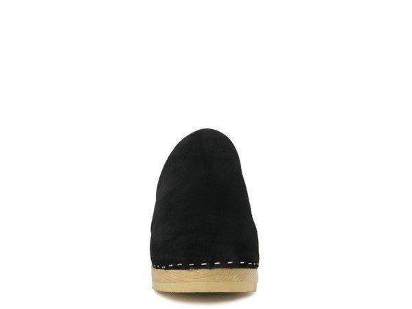 RAG & CO DARCIE TAUPE SUEDE CLOGS - Coeur de la Mode