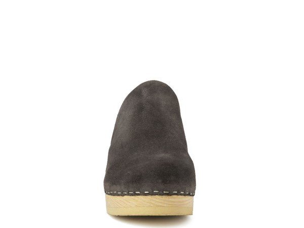 RAG & CO DARCIE TAUPE SUEDE CLOGS - Coeur de la Mode