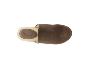 RAG & CO DARCIE TAUPE SUEDE CLOGS - Coeur de la Mode