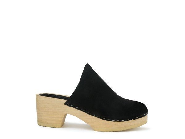 RAG & CO DARCIE TAUPE SUEDE CLOGS - Coeur de la Mode
