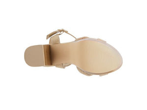 RAG&CO CHOUPETTE SUEDE LEATHER BLOCK HEELED SANDAL - Coeur de la Mode