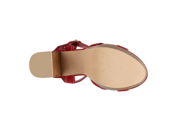 RAG&CO CHOUPETTE SUEDE LEATHER BLOCK HEELED SANDAL - Coeur de la Mode