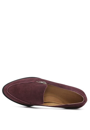 SARA Suede Slip-On Loafers - Coeur de la Mode