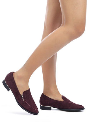 SARA Suede Slip-On Loafers - Coeur de la Mode