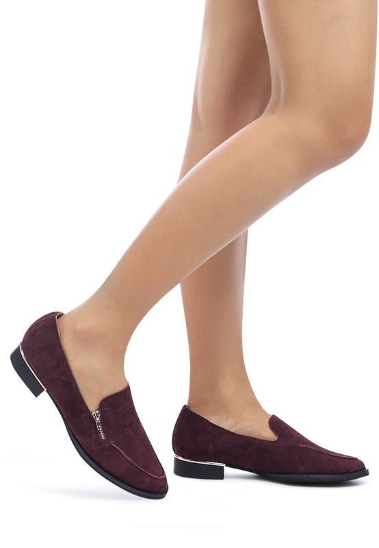 SARA Suede Slip-On Loafers - Coeur de la Mode