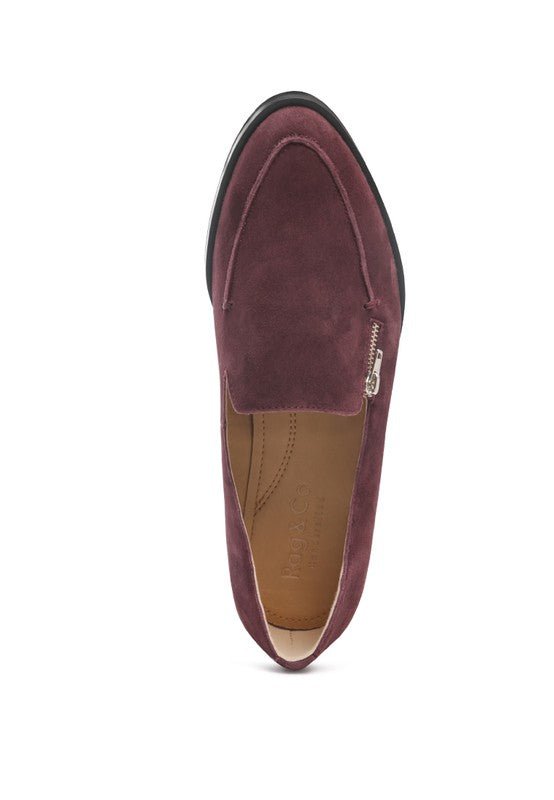 SARA Suede Slip-On Loafers - Coeur de la Mode
