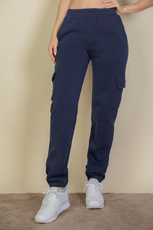 Side Pocket Drawstring Waist Sweatpants - Coeur de la Mode