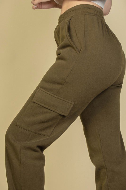 Side Pocket Drawstring Waist Sweatpants - Coeur de la Mode