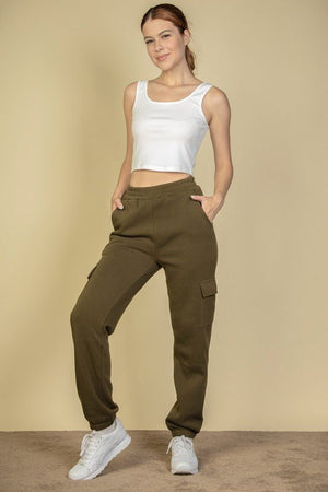 Side Pocket Drawstring Waist Sweatpants - Coeur de la Mode