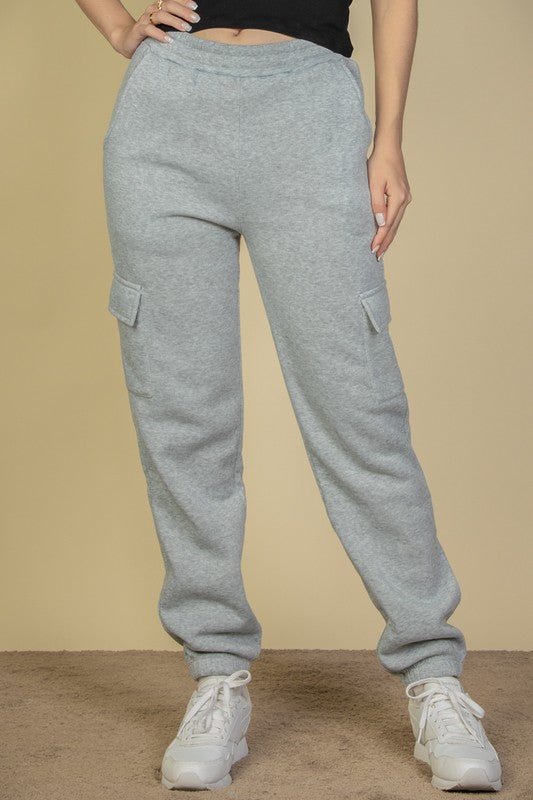Side Pocket Drawstring Waist Sweatpants - Coeur de la Mode