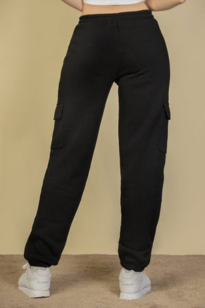 Side Pocket Drawstring Waist Sweatpants - Coeur de la Mode