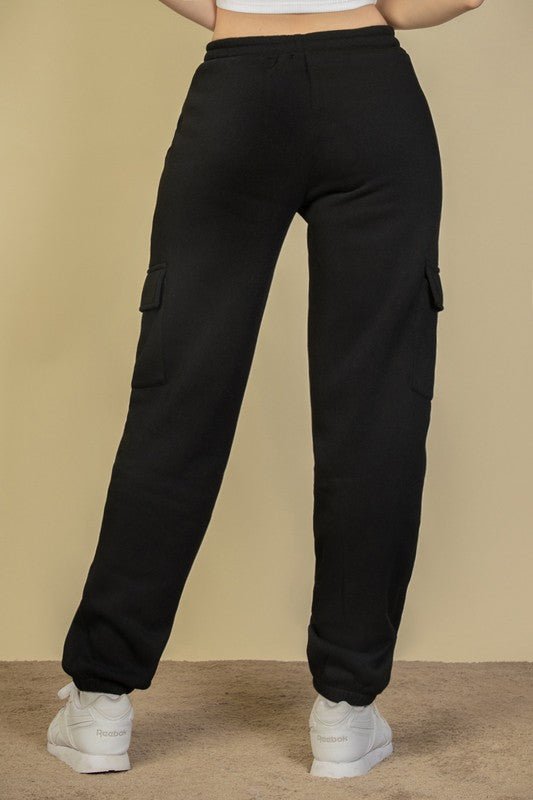 Side Pocket Drawstring Waist Sweatpants - Coeur de la Mode
