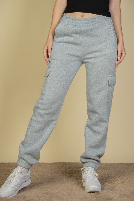 Side Pocket Drawstring Waist Sweatpants - Coeur de la Mode
