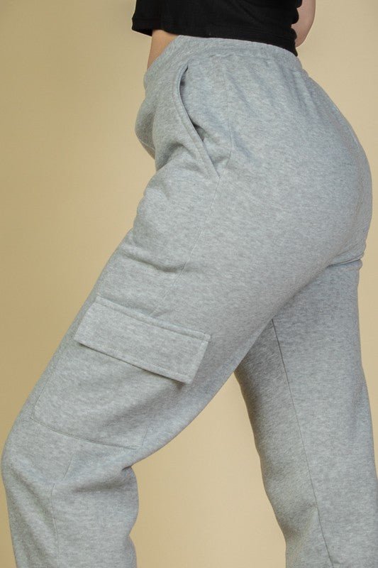 Side Pocket Drawstring Waist Sweatpants - Coeur de la Mode