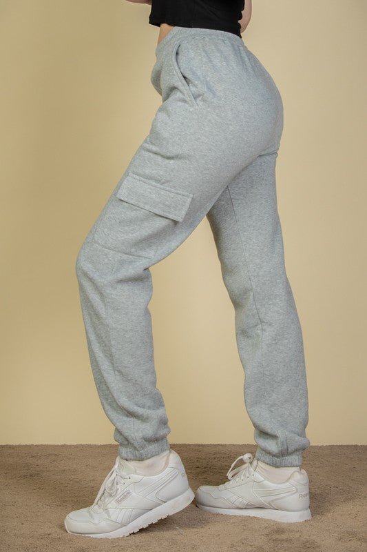 Side Pocket Drawstring Waist Sweatpants - Coeur de la Mode