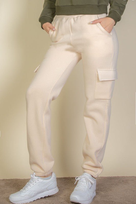 Side Pocket Drawstring Waist Sweatpants - Coeur de la Mode