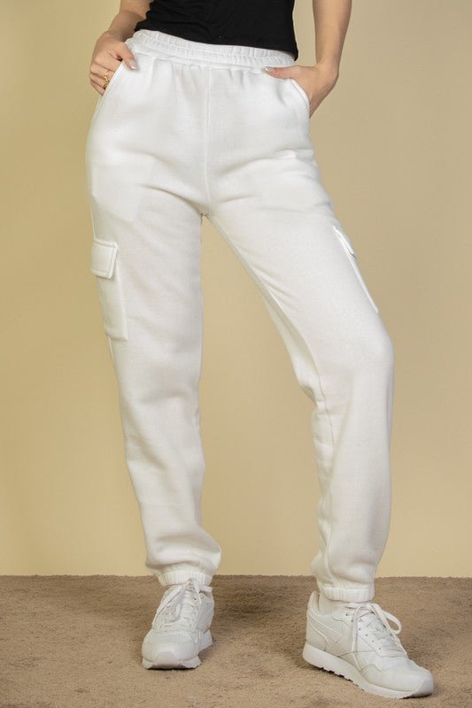 Side Pocket Drawstring Waist Sweatpants - Coeur de la Mode