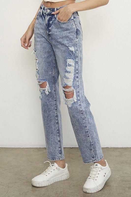 SLIM BOYFRIEND JEANS - Coeur de la Mode