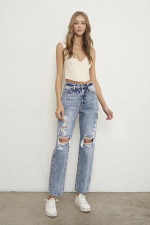 SLIM BOYFRIEND JEANS - Coeur de la Mode