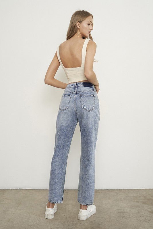 SLIM BOYFRIEND JEANS - Coeur de la Mode