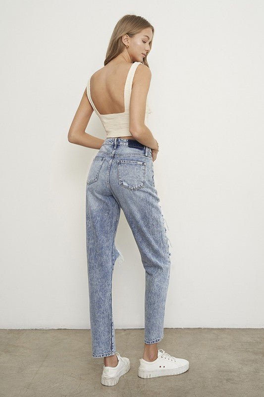 SLIM BOYFRIEND JEANS - Coeur de la Mode
