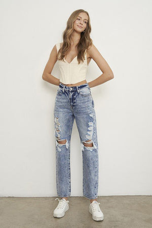 SLIM BOYFRIEND JEANS - Coeur de la Mode