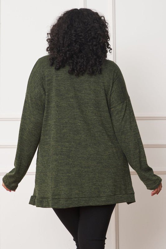 Solid Drape Pocket Cardigan - Coeur de la Mode