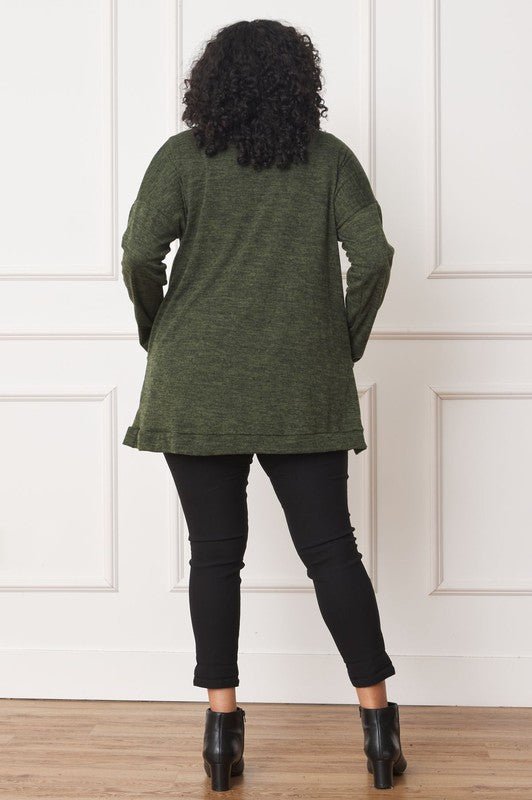 Solid Drape Pocket Cardigan - Coeur de la Mode