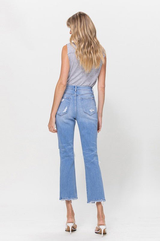 Stretch Super High Rise Crop Straight - Coeur de la Mode