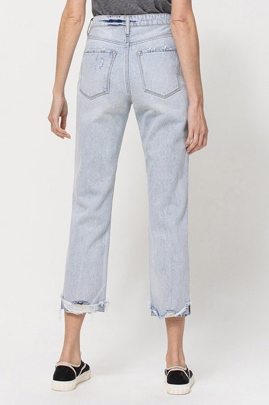 Super High Relaxed Cuffed Straight Jeans - Coeur de la Mode