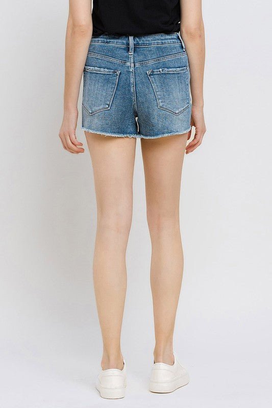 Super High Rise Button Up Stretch Shorts - Coeur de la Mode