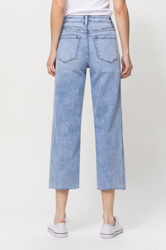 Super High Rise Crop Wide Leg Jeans - Coeur de la Mode