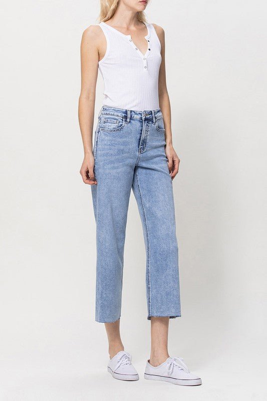 Super High Rise Crop Wide Leg Jeans - Coeur de la Mode