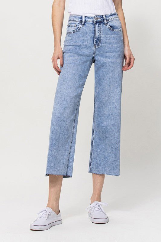 Super High Rise Crop Wide Leg Jeans - Coeur de la Mode