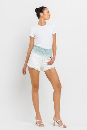 Super High Rise Paperbag Waistband Ombre Shorts - Coeur de la Mode