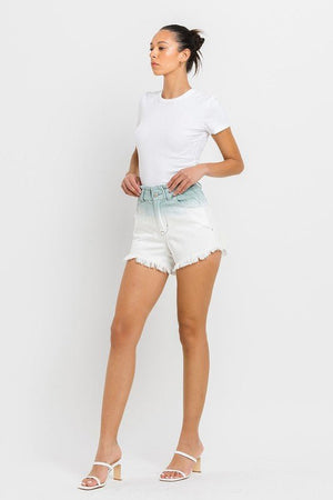 Super High Rise Paperbag Waistband Ombre Shorts - Coeur de la Mode