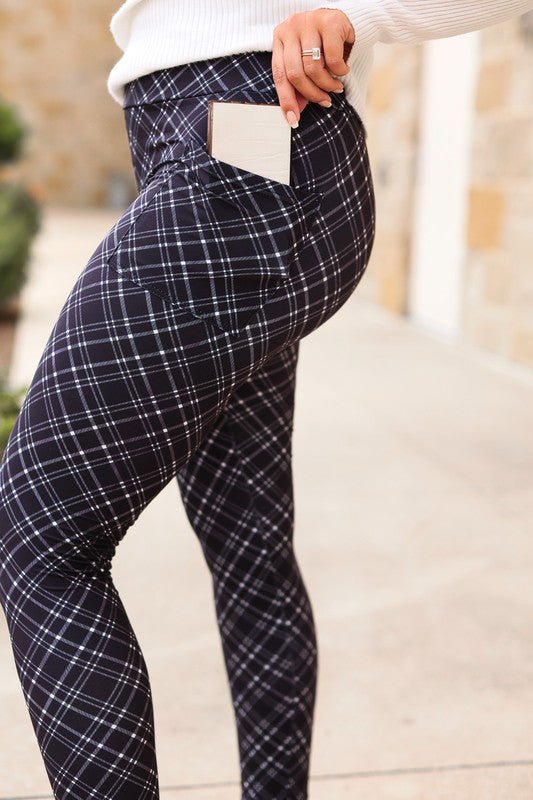 The Jillian Plaid Leggings - Coeur de la Mode