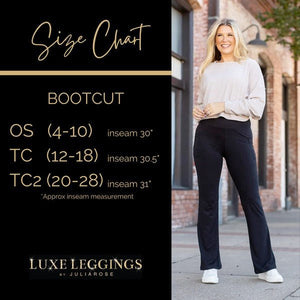 The Liz - Crossover Bootcut Leggings with Pockets - Coeur de la Mode