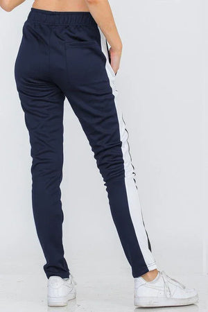 UNISEX WOMENS TRACK PANT SINGLE STRIPE - Coeur de la Mode