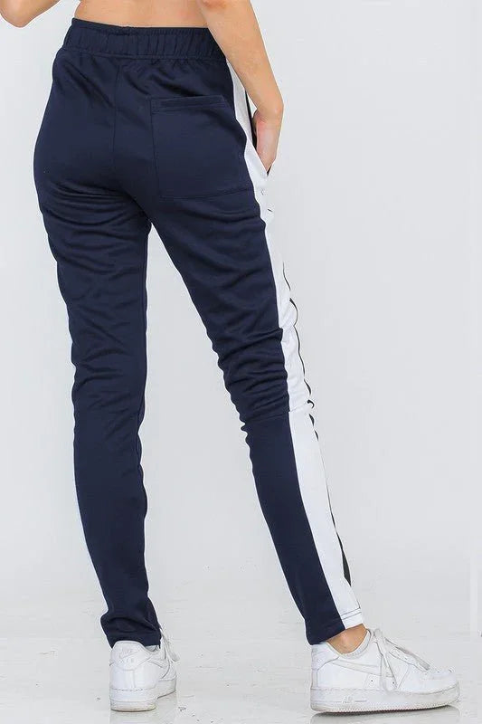 UNISEX WOMENS TRACK PANT SINGLE STRIPE - Coeur de la Mode