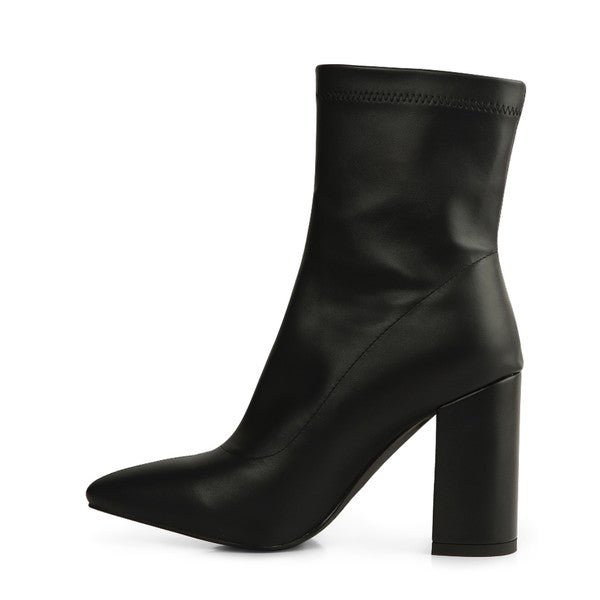 VALERIA POINTED TOE HIGH ANKLE BOOTS - Coeur de la Mode