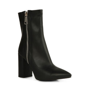 VALERIA POINTED TOE HIGH ANKLE BOOTS - Coeur de la Mode